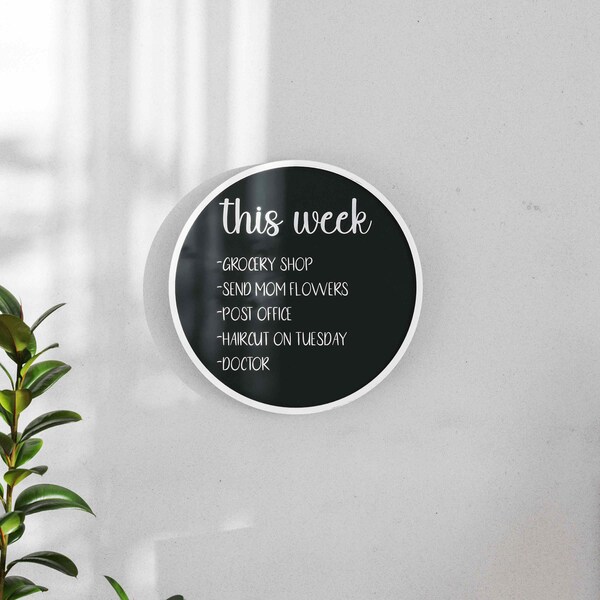 Flash Furniture Canterbury 18 Round Wall Mount Magnetic Chalkboard w/Eraser & Chalk in Whitewash Pine Wood Frame HGWA-CHKCIRCLE18-WHTWSH-GG - main